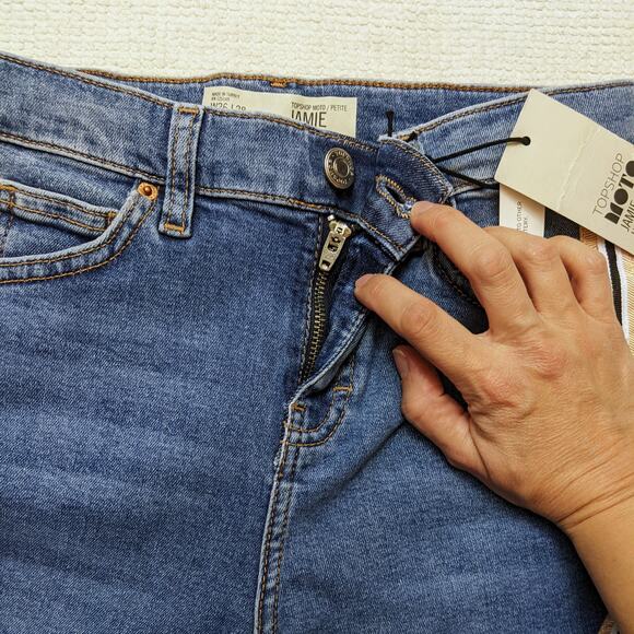 NWT TOPSHOP Moto Jamie Side Stripe Jeans W26 L28 - Picture 5 of 10